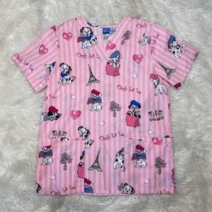 DISNEY 101 DALMATIONS "OOH LA LA" NURSE SCRUB